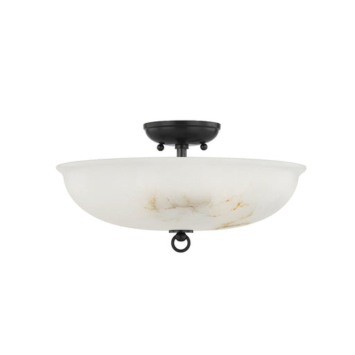 Somerset 3-Light Semi-Flush Mount in Distressed Bronze