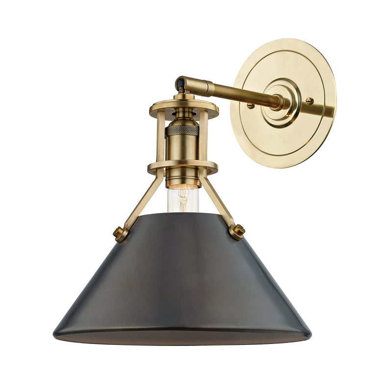 Metal No. 2 Wall Sconce in Aged Brass/distressed Bronze
