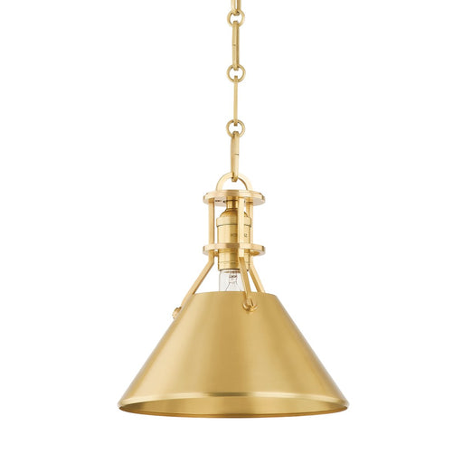 Metal No. 2 Small Pendant in Aged Brass