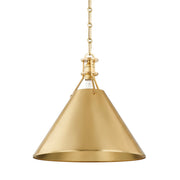 Metal No. 2 Large Pendant in Aged Brass