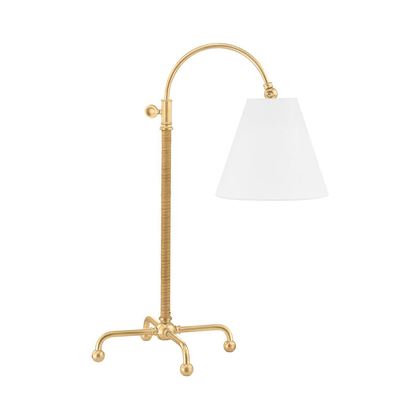 Curves No.1 Table Lamp in Aged Brass