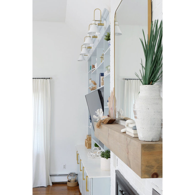 Medford 1 Light 7" Task Sconce in White in a room setting