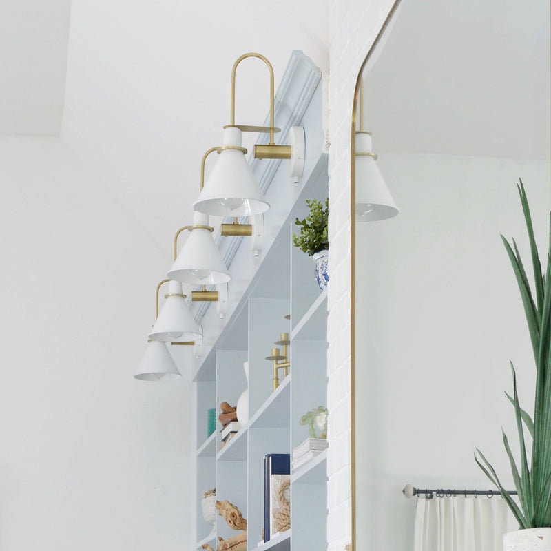 Medford 1 Light 7" Task Sconce in White in a room setting