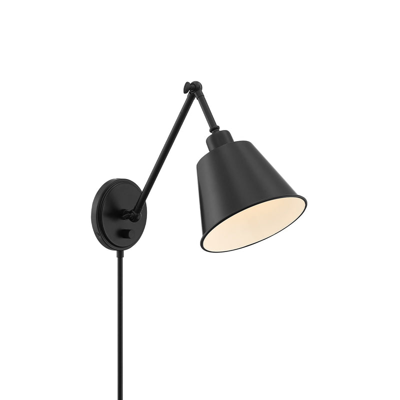 Mitchell 1 Light 7.25" Task Sconce in Matte Black