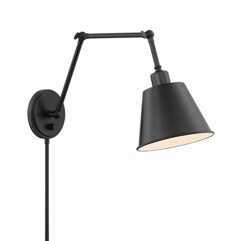 Mitchell 1 Light 7.25" Task Sconce in Matte Black