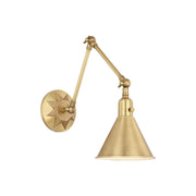 Morgan 1 Light 7" Task Sconce in Aged Brass