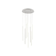 Chute 8-Head Multi-Drop Pendant in White
