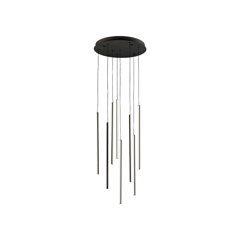 Chute 8-Head Multi-Drop Pendant in White