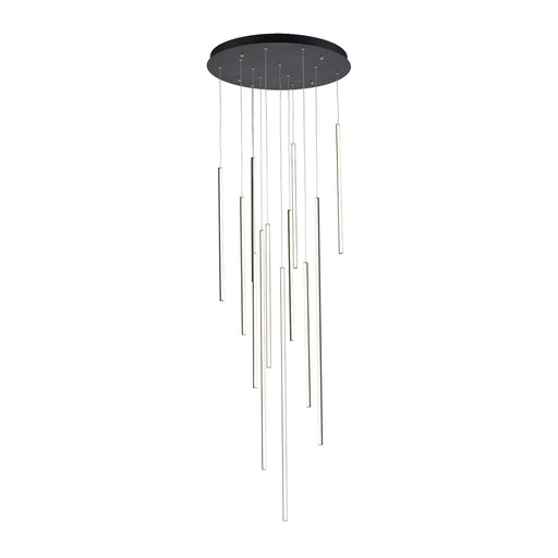 Chute 12-Head Multi-Drop Pendant in Black