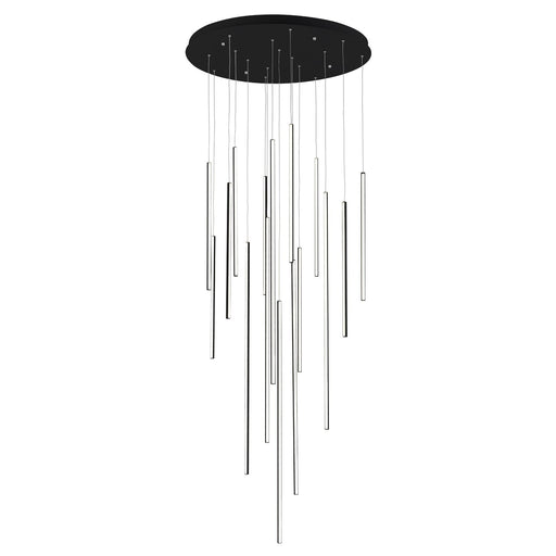 Chute 16-Head Multi-Drop Pendant in Black