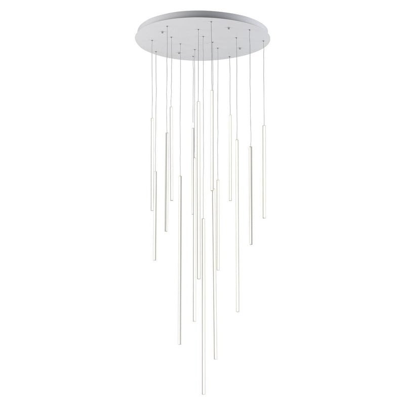 Chute 16-Head Multi-Drop Pendant in White