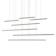 Chute Motion 70" Linear Pendant in Black