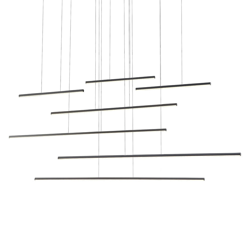 Chute Motion 70" Linear Pendant in Black