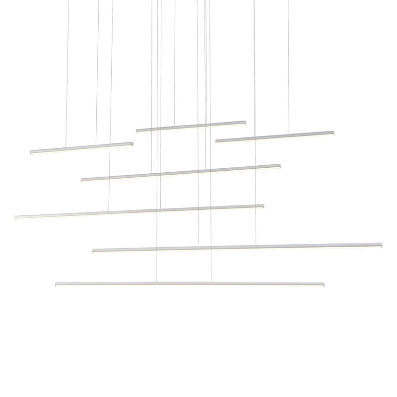 Chute Motion 70" Linear Pendant in White
