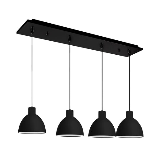 Chroma 6" 4-Head Linear Multi-Drop Pendant in Black