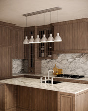 Chroma 6" 4-Head Linear Multi-Drop Pendant in Glossy White