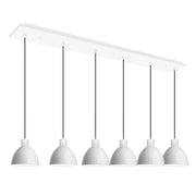 Chroma 6" 6-Head Linear Multi-Drop Pendant in Glossy White