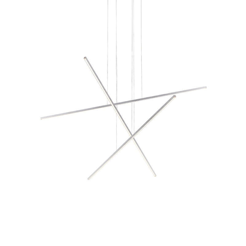 Vega Minor 47" 3-Head Multi-Drop Pendant in Brushed Nickel