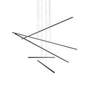 Vega Minor 47" 5-Head Multi-Drop Pendant in Black