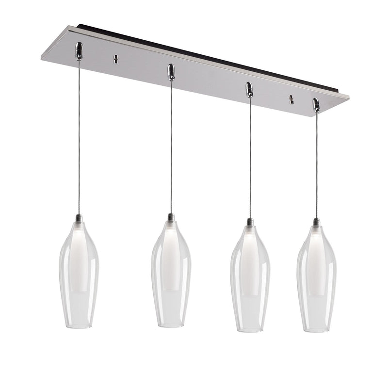 Victoria 4" 4-Head Multi-Drop Pendant in Chrome