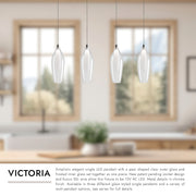Victoria 4" 4-Head Multi-Drop Pendant in Chrome