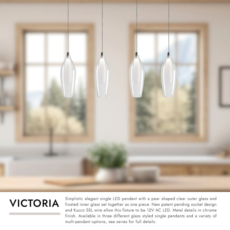 Victoria 4" 4-Head Multi-Drop Pendant in Chrome