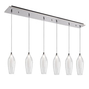 Victoria 4" 6-Head Multi-Drop Pendant in Chrome
