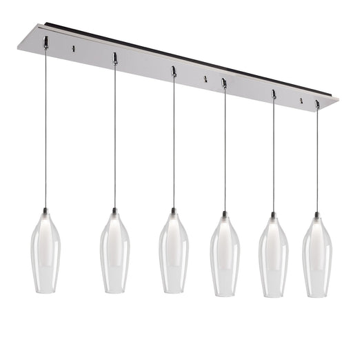 Victoria 4" 6-Head Multi-Drop Pendant in Chrome