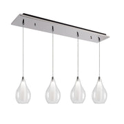 Victoria 5" 4-Head Multi-Drop Pendant in Chrome