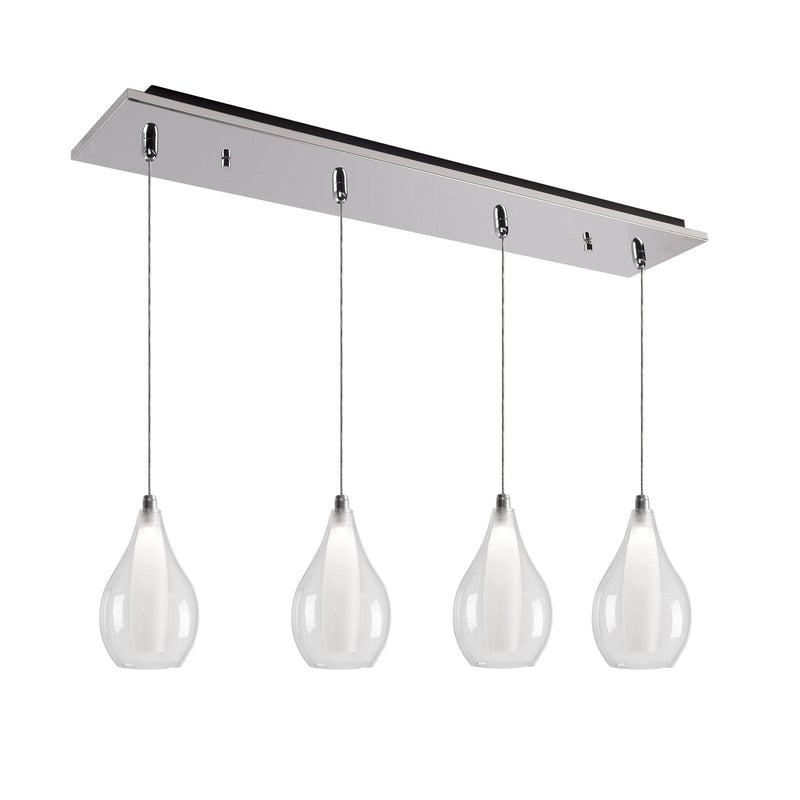 Victoria 5" 4-Head Multi-Drop Pendant in Chrome