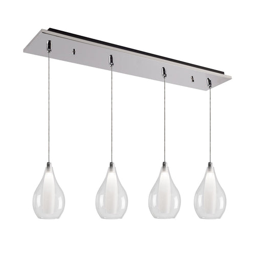 Victoria 5" 4-Head Multi-Drop Pendant in Chrome