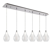 Victoria 5" 6-Head Multi-Drop Pendant in Chrome