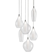 Victoria 13" 6-Head Multi-Drop Pendant in Chrome