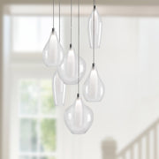 Victoria 13" 6-Head Multi-Drop Pendant in Chrome