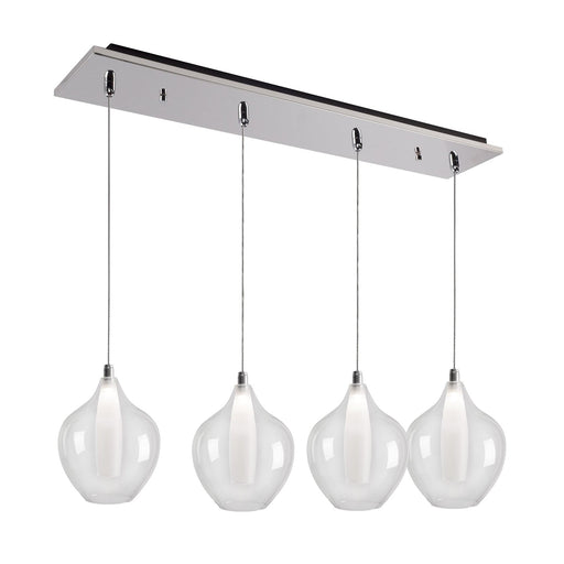 Victoria 7" 4-Head Multi-Drop Pendant in Chrome