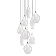 Victoria 18" 9-Head Multi-Drop Pendant in Chrome