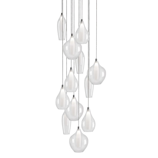 Victoria 19" 12-Head Multi-Drop Pendant in Chrome