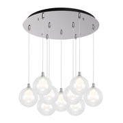 Bolla 6" 9-Light Multi-Drop Pendant in Chrome