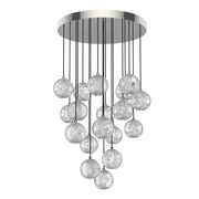 Marni 21" 18-Light Multi-Drop Pendant in Polished Nickel