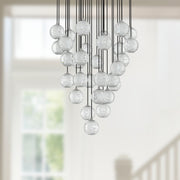 Marni 27" 30-Light Multi-Drop Pendant in Polished Nickel