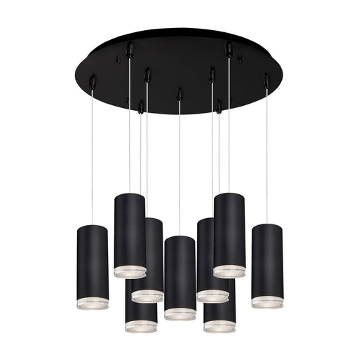 Cameo 3" 9-Head Multi-Drop Pendant in Black