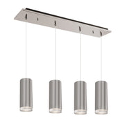 Cameo 4" 4-Head Linear Multi-Drop Pendant in Brushed Nickel