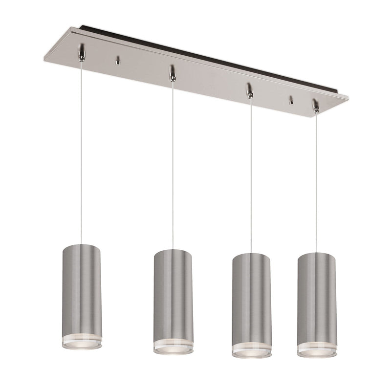 Cameo 4" 4-Head Linear Multi-Drop Pendant in Brushed Nickel