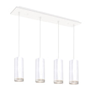 Cameo 4" 4-Head Linear Multi-Drop Pendant in White