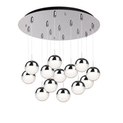Pluto 4" 13-Light Multi-Drop Pendant in Chrome