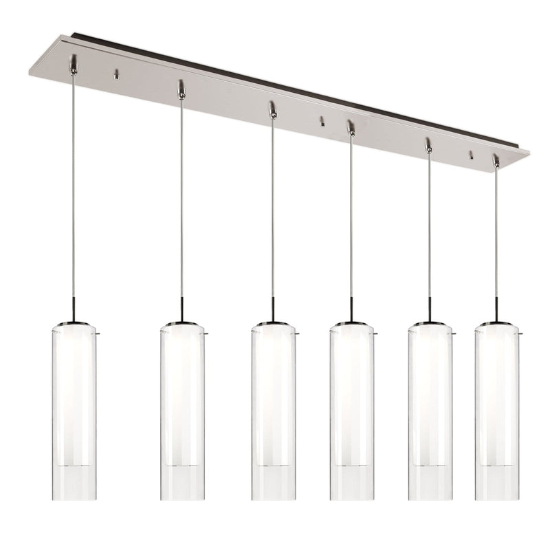 Verona 5" 6-Head Multi-Drop Pendant in Brushed Nickel