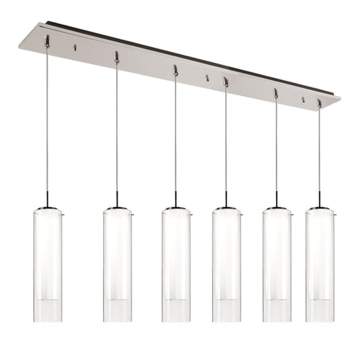 Verona 5" 6-Head Multi-Drop Pendant in Brushed Nickel