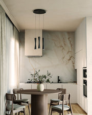 Robson 2" 3-Head Multi-Drop Pendant in Black