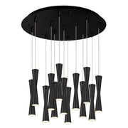 Robson 2" 13-Head Multi-Drop Pendant in Black