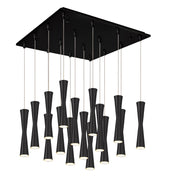 Robson 2" 16-Head Multi-Drop Pendant in Black